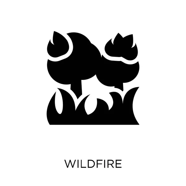 Icono Del Fuego Salvaje Diseño Del Símbolo Wildfire Colección Weather — Vector de stock