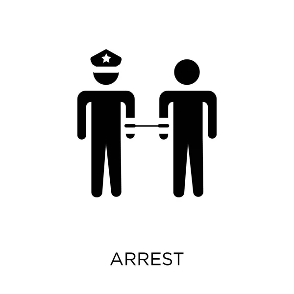 逮捕图标 从活动和爱好集合中的逮捕符号设计 简单的元素向量例证在白色背景 — 图库矢量图片