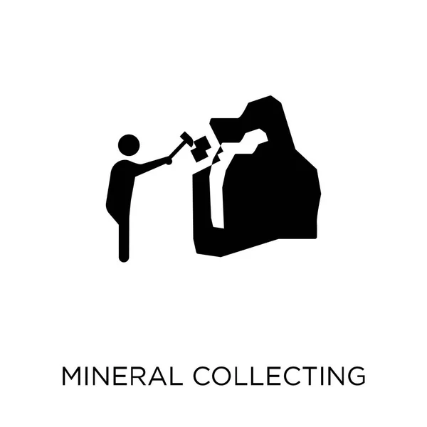 Icono Recolección Minerales Diseño Símbolo Recolección Minerales Colección Activity Hobbies — Vector de stock