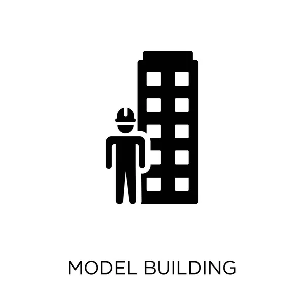 Icona Dell Edificio Modello Modello Edificio Simbolo Design Dalla Collezione — Vettoriale Stock