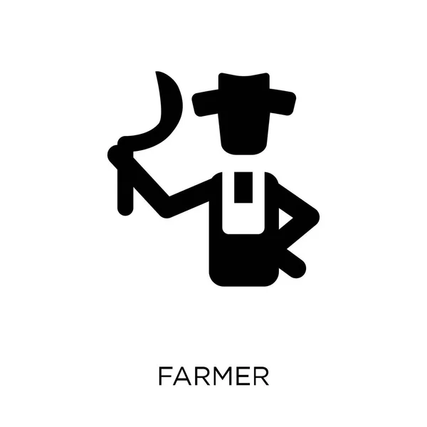 Ícone Agricultor Projeto Símbolo Fazendeiro Coleção Agricultura Agricultura Jardinagem Ilustração — Vetor de Stock