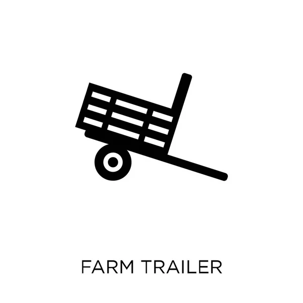 Bauernhof Anhänger Symbol Trailersymbole Aus Landwirtschaft Landwirtschaft Und Gartenbau Einfache — Stockvektor