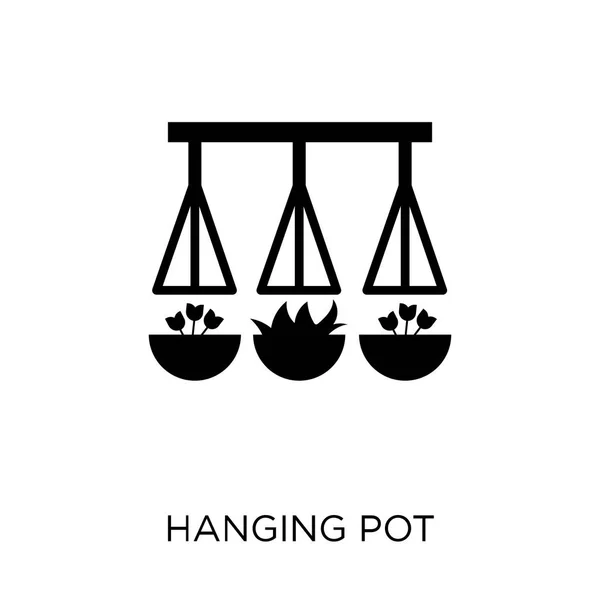 Hanging Pot Icon Hanging Pot Symbol Design Agriculture Farming Gardening — Stock Vector