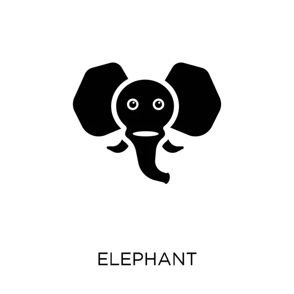 Elefánt Ikonra Elefánt Szimbólum Tervez Ból Állatok Gyűjtése Egyszerű Elem — Stock Vector