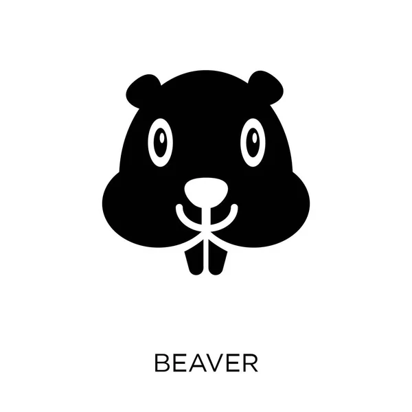 Beaver Icon Beaver Symbol Design Animals Collection Simple Element Vector — Stock Vector