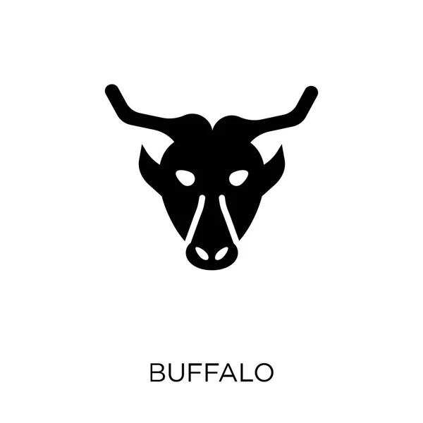 Buffalo Simgesi Buffalo Tasarım Hayvanlar Koleksiyonundan Sembolü Basit Öğe Vektör — Stok Vektör
