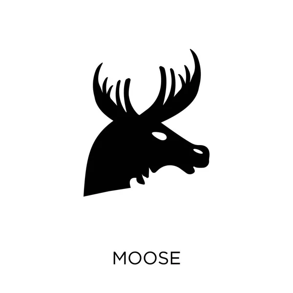 ムースのアイコン 動物コレクションからムース シンボル デザイン 白い背景の上の単純な要素ベクトル図 — ストックベクタ