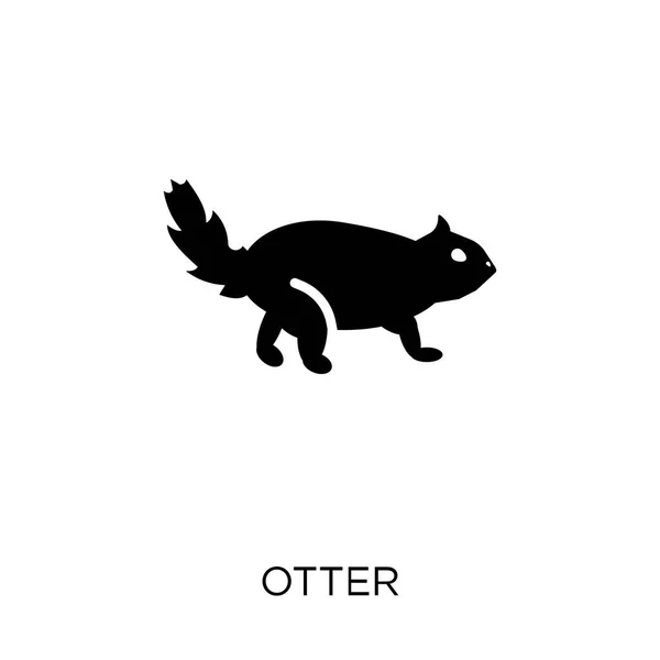 Fischotter Symbol Otter Symboldesign Aus Tiersammlung Einfache Elementvektorabbildung Auf Weißem — Stockvektor