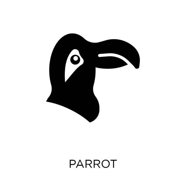 Ikona Papugi Papuga Projekt Symbol Kolekcji Zwierząt Element Prosty Wektor — Wektor stockowy