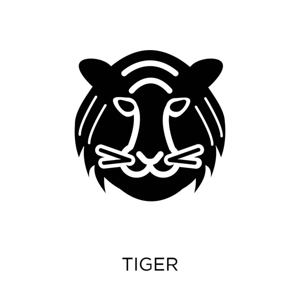 Значок Тигра Дизайн Символа Тигра Коллекции Животных Простая Векторная Иллюстрация — стоковый вектор