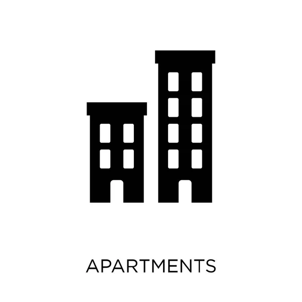 Wohnungen Wohnungen Symboldesign Aus Der Architektursammlung Einfache Elementvektorabbildung Auf Weißem — Stockvektor