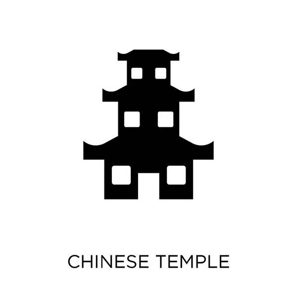 Icône Temple Chinois Temple Chinois Symbole Design Collection Voyage Illustration — Image vectorielle