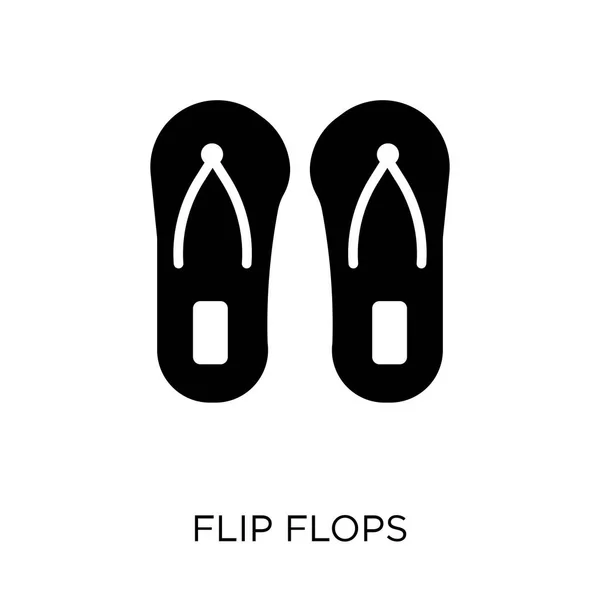 フリップフ ロップのアイコン 旅行コレクションからのフリップフ ロップのシンボル デザインを反転します 白い背景の上の単純な要素ベクトル図 — ストックベクタ
