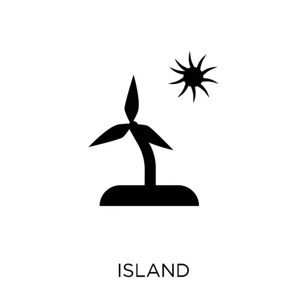 Icono Isla Diseño Símbolo Isla Colección Travel Ilustración Simple Del — Archivo Imágenes Vectoriales