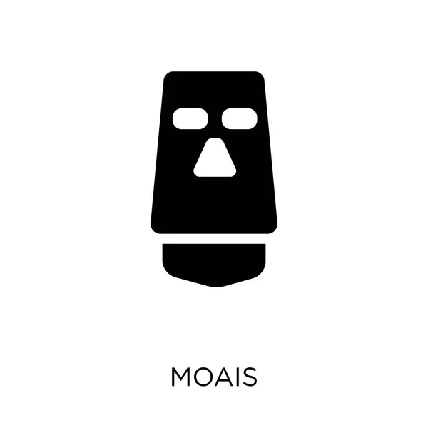 Moais 来自旅游收藏的 Moais 符号设计 简单的元素向量例证在白色背景 — 图库矢量图片
