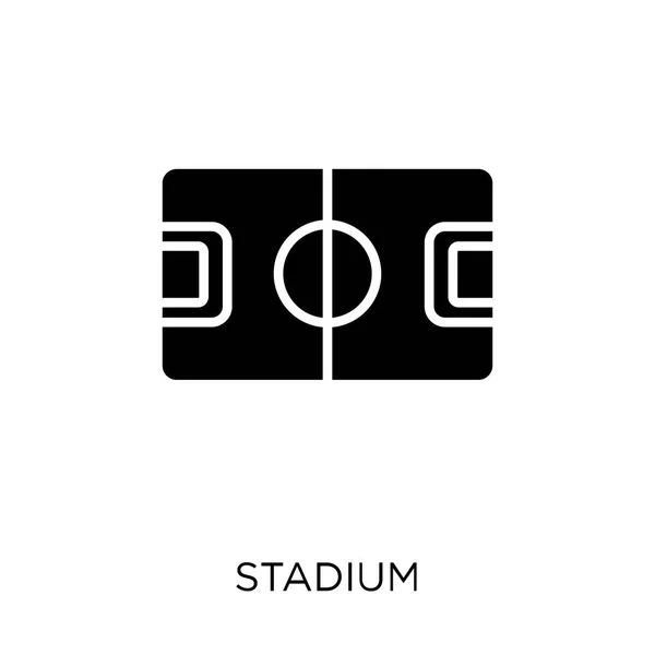 スタジアムのアイコン スタジアムの建築コレクションからシンボル デザイン 白い背景の上の単純な要素ベクトル図 — ストックベクタ