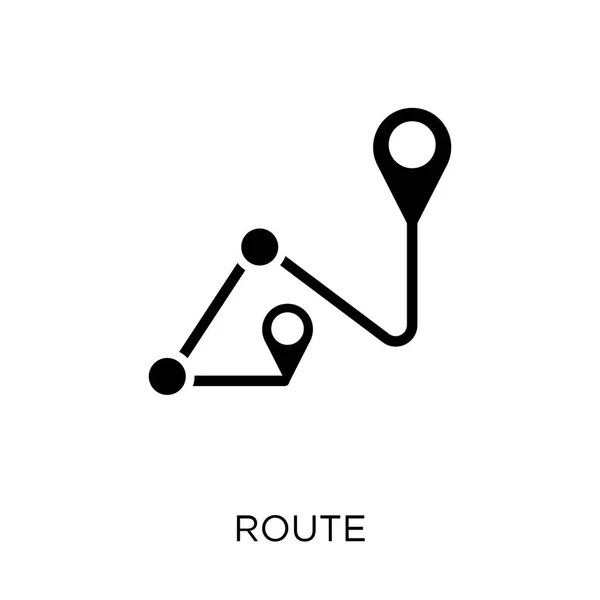 Ícone Rota Design Símbolo Rota Coleção Viagens Ilustração Vetorial Elemento —  Vetores de Stock