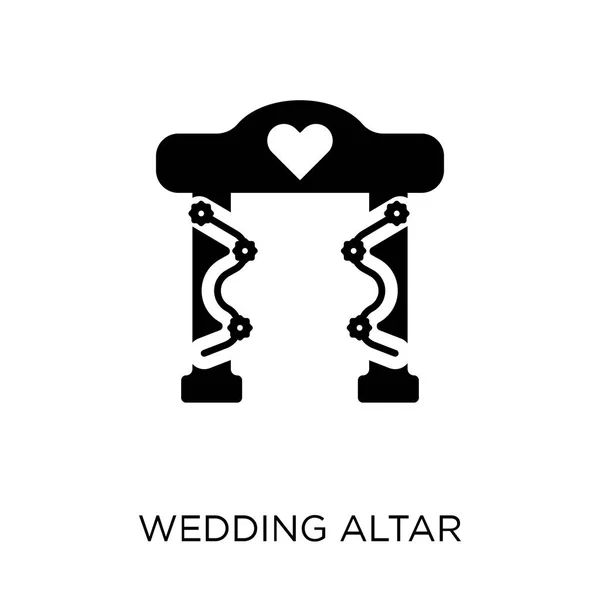 Ícone Altar Casamento Casamento Altar Símbolo Design Casamento Coleção Amor —  Vetores de Stock