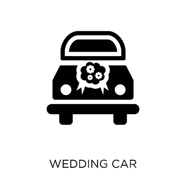 Icono Coche Boda Boda Coche Símbolo Diseño Boda Colección Amor — Vector de stock