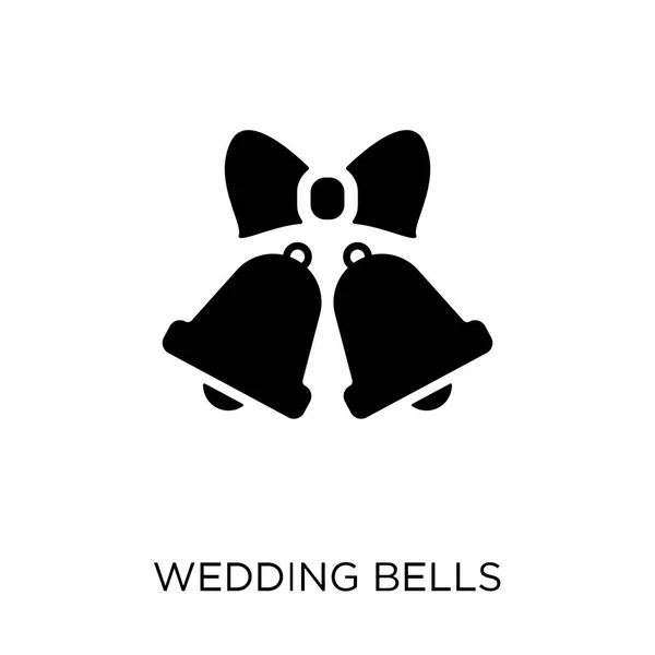 Svatební Zvony Ikona Svatební Zvony Symbol Design Svatby Lásku Kolekce — Stockový vektor
