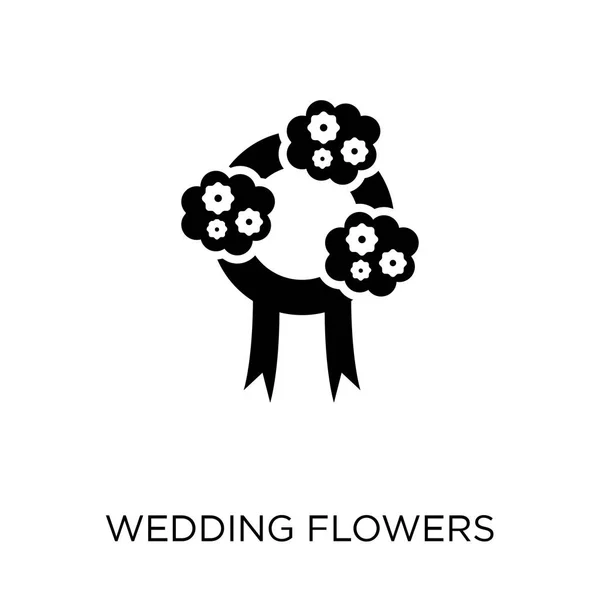 Ślub Kwiaty Ikona Bukiety Ślubne Symbol Projektu Ślubu Miłość Kolekcji — Wektor stockowy