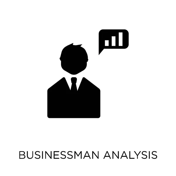 Biznesmen Analizy Ikona Biznesmen Analizy Symbol Projekt Kolekcji Analytics Element — Wektor stockowy