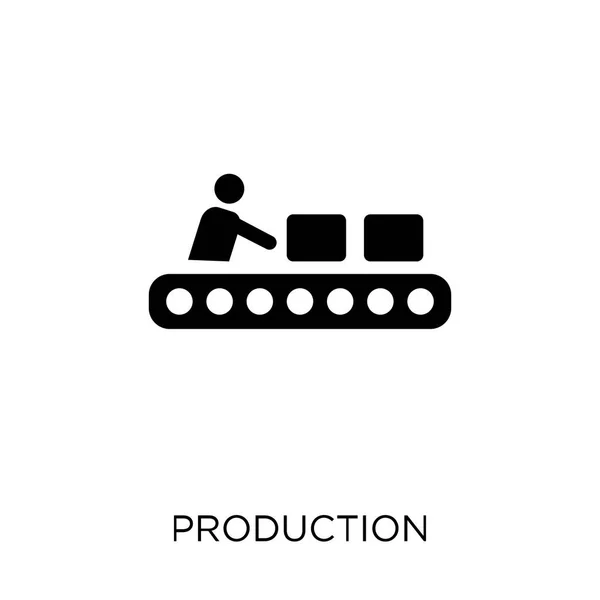 生産のアイコンを ビジネス コレクションから生産シンボル デザイン 白い背景の上の単純な要素ベクトル図 — ストックベクタ