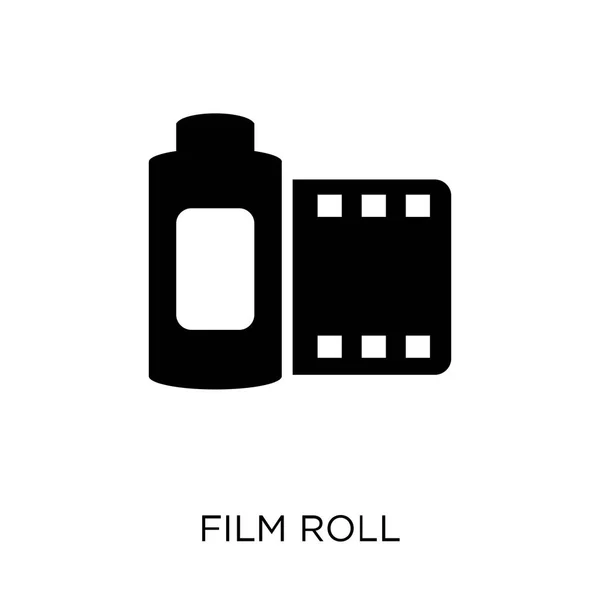 フィルム ロールのアイコン 映画はシネマ コレクションからシンボル デザインをロールします 白い背景の上の単純な要素ベクトル図 — ストックベクタ