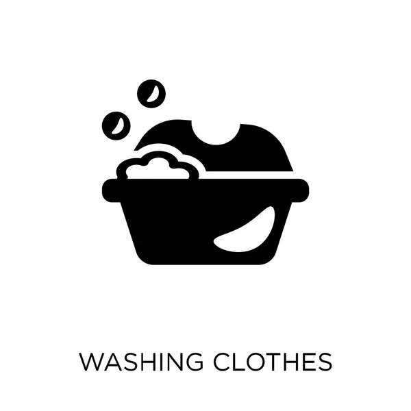 Washing Clothes Icon Washing Clothes Symbol Design Cleaning Collection Simple — Stock Vector