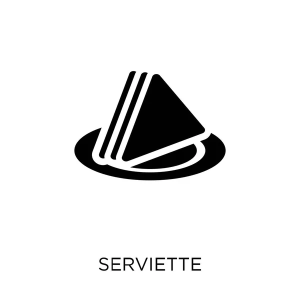 Icono Serviette Diseño Símbolo Serviette Colección Cleaning Ilustración Simple Del — Vector de stock