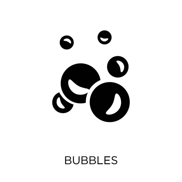 Bubbels Pictogram Ontwerp Met Bellen Symbool Van Reiniging Van Collectie — Stockvector