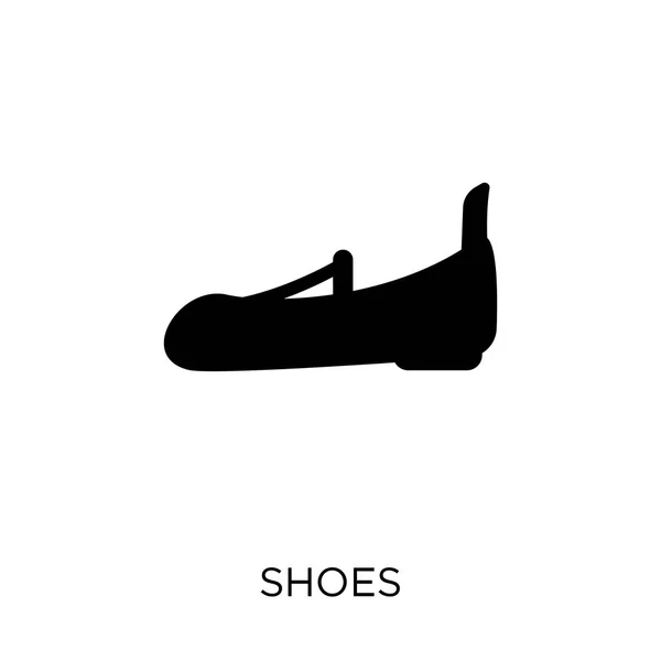 靴のアイコン 服コレクションからシンボル デザインを靴します 白い背景の上の単純な要素ベクトル図 — ストックベクタ