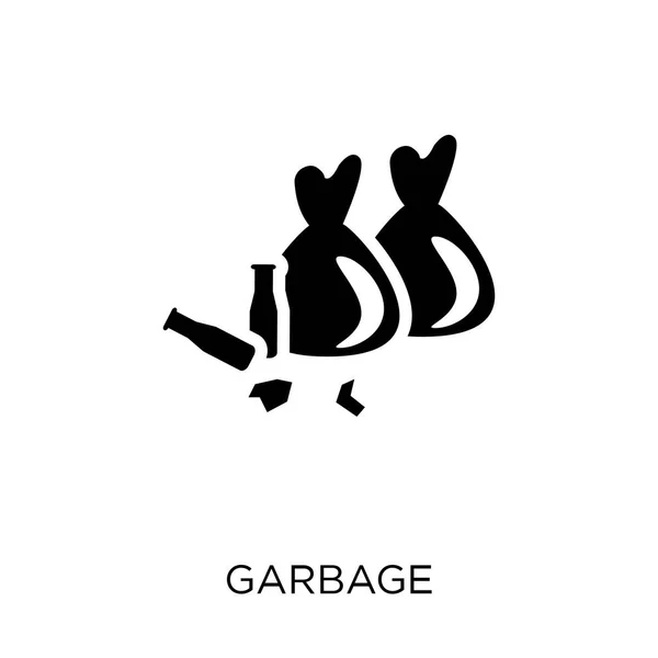 Ícone Lixo Design Símbolo Lixo Coleção Limpeza Ilustração Vetorial Elemento — Vetor de Stock