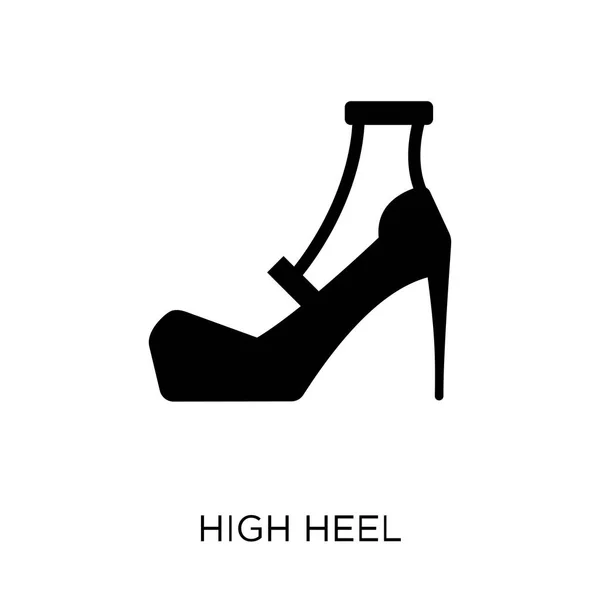 Vysoký Podpatek Ikona Vysoký Podpatek Symbol Designu Kolekce Oblečení Jednoduchý — Stockový vektor