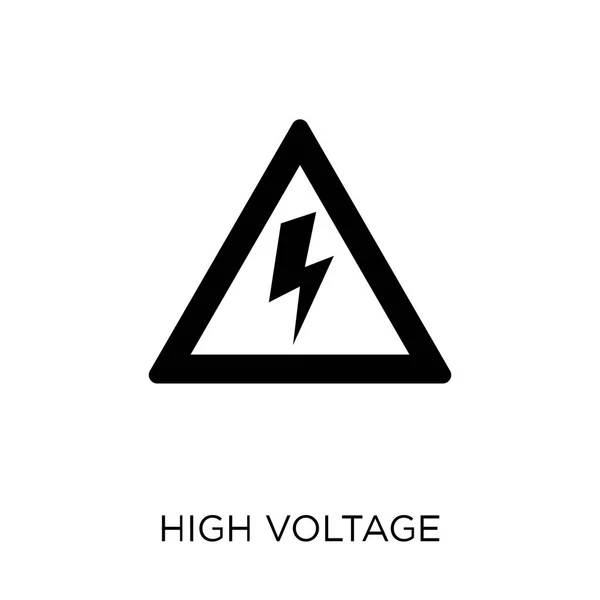 High Voltage Icon High Voltage Symbol Design Construction Collection Simple — Stock Vector