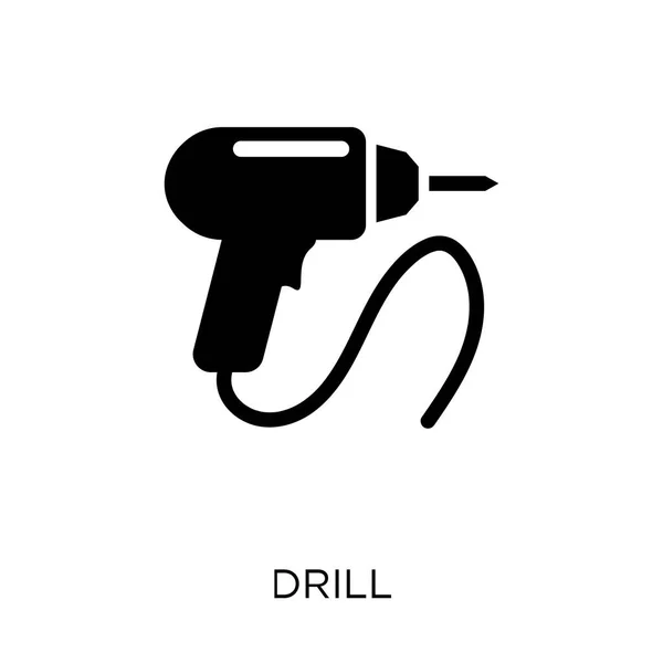 Drill Symbol Bohrersymboldesign Aus Der Baukollektion Einfache Elementvektorabbildung Auf Weißem — Stockvektor