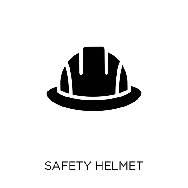 安全ヘルメットのアイコン 安全ヘルメット シンボル デザイン コレクション構築から 白い背景の上の単純な要素ベクトル図 — ストックベクタ