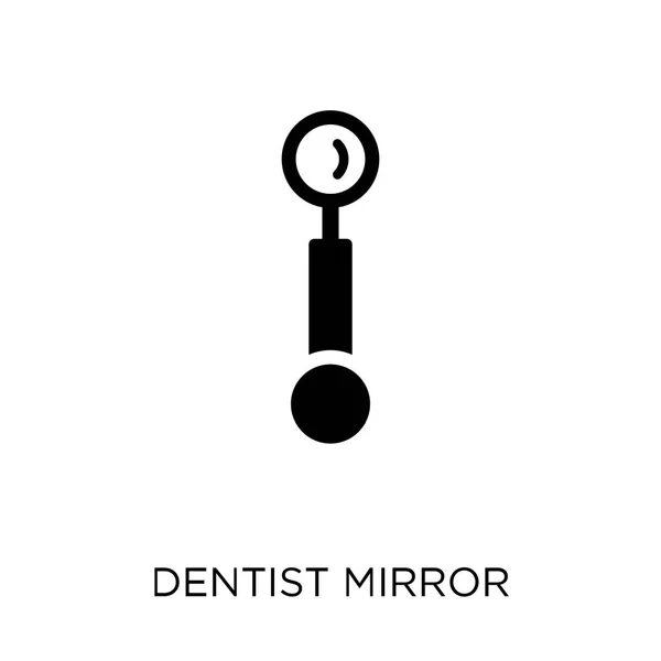 Icona Dello Specchio Dentista Dentista Mirror Design Simbolo Della Collezione — Vettoriale Stock
