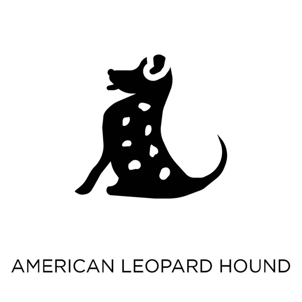 Americký Leopard Hound Dog Ikona Americký Leopardí Pes Pes Symbol — Stockový vektor