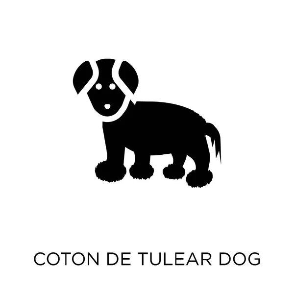 Coton Tulear Pes Ikona Coton Tulear Pes Symbol Designu Kolekce — Stockový vektor