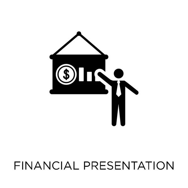 Ícone Apresentação Financeira Design Símbolo Apresentação Financeira Coleção Pagamento Ilustração —  Vetores de Stock