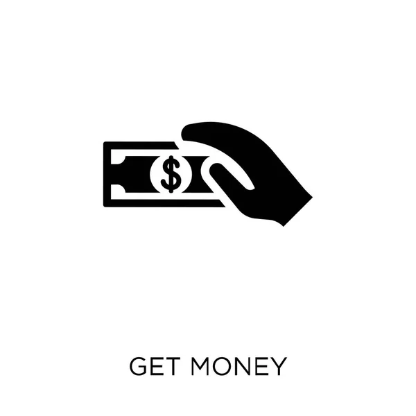 Vai Buscar Ícone Dinheiro Obter Dinheiro Símbolo Design Cobrança Pagamento — Vetor de Stock