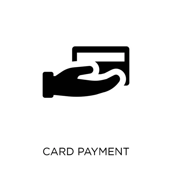 卡付款图标 从付款收集的卡支付符号设计 简单的元素向量例证在白色背景 — 图库矢量图片