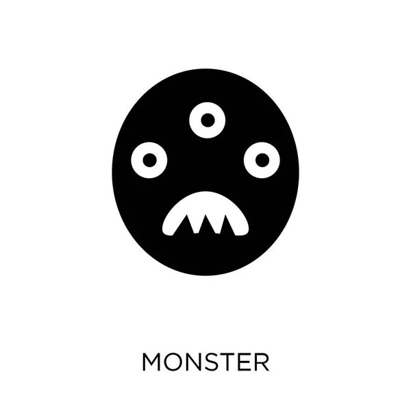 Ikona Monster Monstrum Symbol Designu Kolekce Pohádky Jednoduchý Prvek Vektorové — Stockový vektor