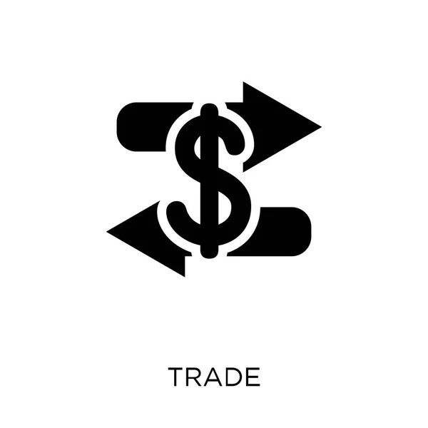 トレード アイコン 入金からトレード シンボル デザイン 白い背景の上の単純な要素ベクトル図 — ストックベクタ