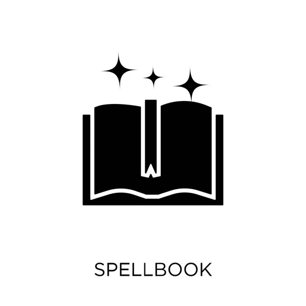 拼写簿图标 童话故事收藏中的符号设计 简单的元素向量例证在白色背景 — 图库矢量图片