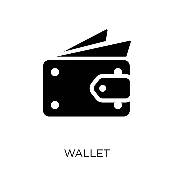 Icono Billetera Diseño Símbolo Billetera Colección Pago Ilustración Simple Del — Vector de stock