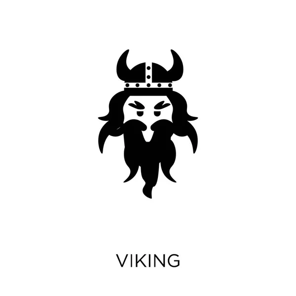 バイキングのアイコン おとぎ話のコレクションからバイキング シンボル デザイン 白い背景の上の単純な要素ベクトル図 — ストックベクタ