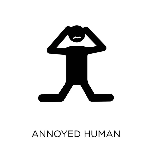 惹恼了人类的偶像惹恼了人类符号设计从感情收藏 简单的元素向量例证在白色背景 — 图库矢量图片