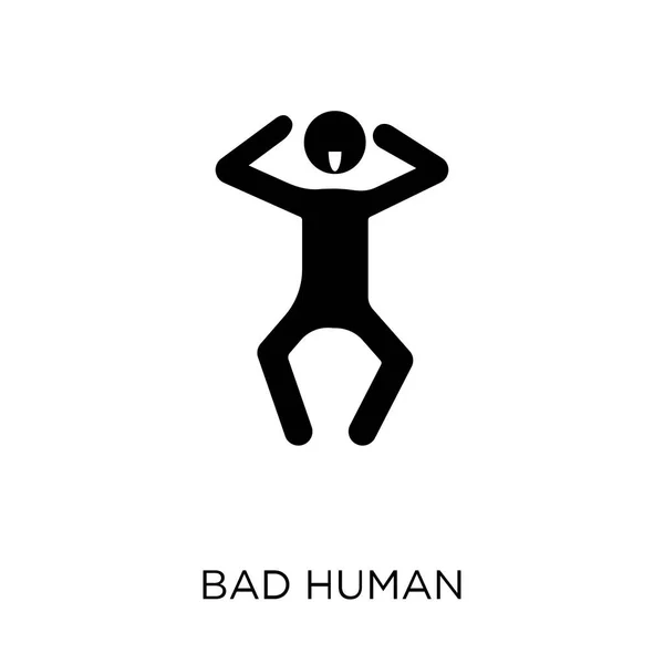 Icono Humano Malo Diseño Del Símbolo Humano Malo Colección Feelings — Vector de stock